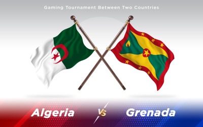 Flaggor för Algeriet kontra Grenada två länder - Illustration