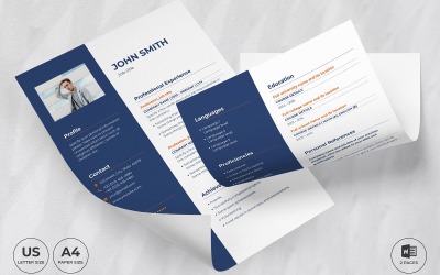 Plantilla de currículum vitae de marketing Execute