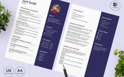 Plantilla de CV de artista de uñas