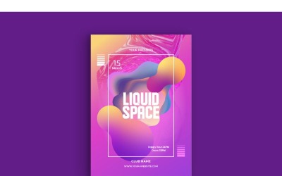Poster Liquid Space - Vorlage für Unternehmensidentität