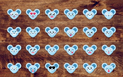 Fun Mouse Emoticons Set Icon