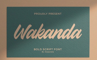 Wakanda - Carattere script in grassetto