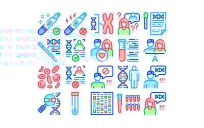 Vaterschaftstest DNA-Sammlung Set Vektor-Symbol