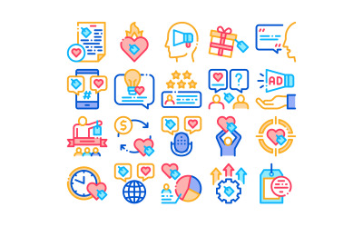 Ambasador Creative Collection Set Vector Icon