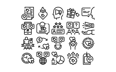 Ambassadeur Creative Collection Set Vector Icon