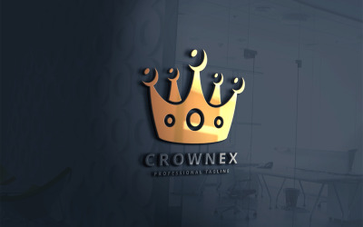 Modèle de logo Tech Crown