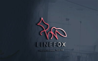 Line Fox Logo Template