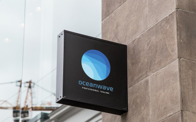 Modello di logo dell&amp;#39;onda dell&amp;#39;oceano