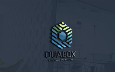 Plantilla de logotipo de carta de caja de calidad