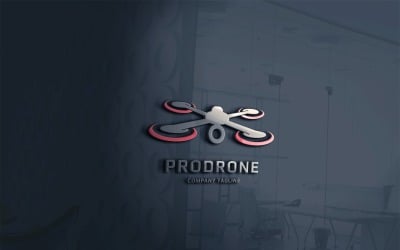 Vecteur de modèle de logo de drone professionnel