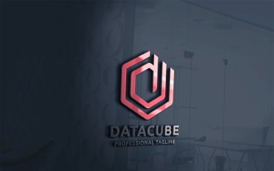 Data Cube Letter D Logo Template