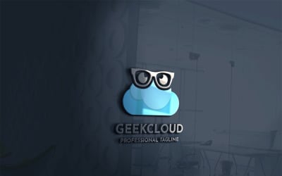 Geek Cloud Logo sjabloon