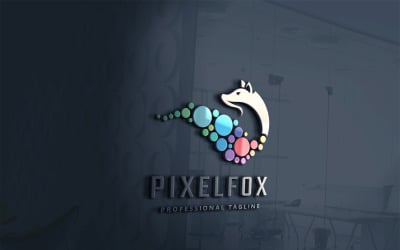 Pixel Fox Logo Template
