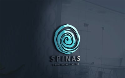 Plantilla de logotipo de Spinning Wave