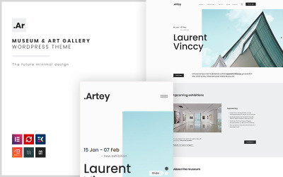 Reszponzív Artey - Art & Museum WordPress Theme WordPress sablon 159984
