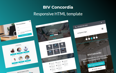 Reszponzív BIV Concordia - multipurpose business HTML Website Template Weboldal sablon 159991