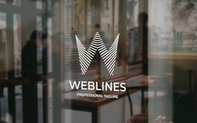 Web Lines Letter W Logo Vorlage