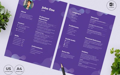 Prémium Cleaning Service Worker CV Resume Template Önéletrajz sablon 160023