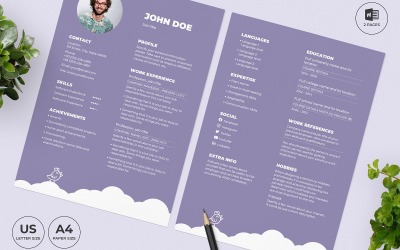 Prémium Kindergarten Worker CV Resume Template Önéletrajz sablon 160026