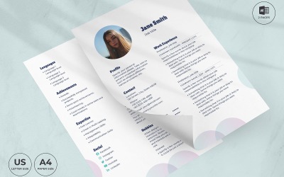 Prémium Laundry Worker CV Resume Template Önéletrajz sablon 160028