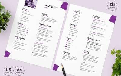 Prémium Music Teacher CV Resume Template Önéletrajz sablon 160020