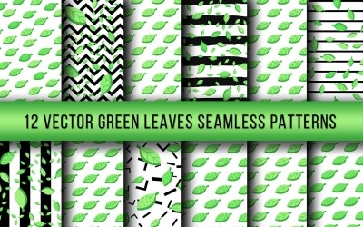 Padrão sem emenda de folhas verdes