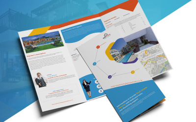 RealEstate-Trifold-Broschüre - Corporate Identity-Vorlage