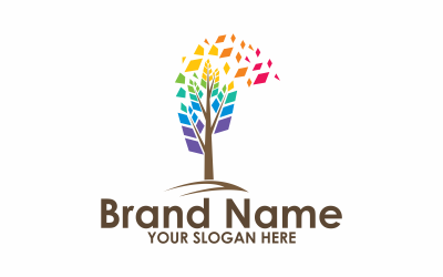 Colorful Trees Logo Template