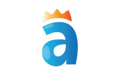 Minúscula una plantilla de logotipo de corona