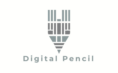 Modello di logo matita digitale