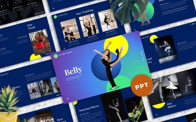 Modelo de barriga - Ballet PowerPoint