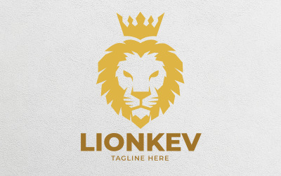 Modelo de logotipo de design Lion Kev