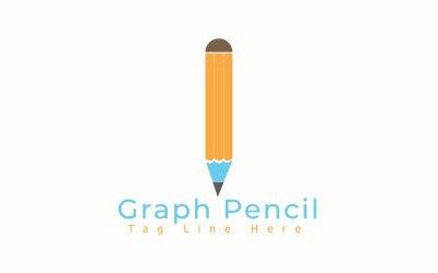 Modelo de logotipo de lápis gráfico