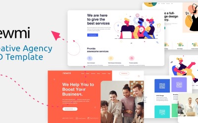 Newmi Creative Agency och Business PSD PSD-mall