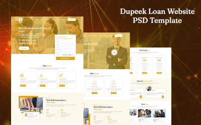 PSD шаблон сайта Dupeek Loan