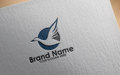 Flache Swansa-Logo-Vorlage