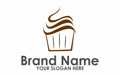 Modèle de logo d&amp;#39;aliments pour gâteaux