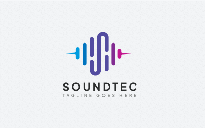 Modèle de logo de technologies sonores