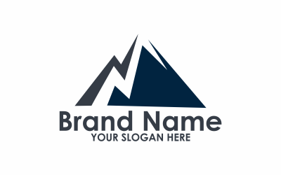 Modello di logo della linea di montagna