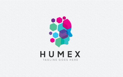 Modelo de logotipo de dados humanos