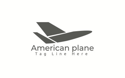 Plantilla de logotipo de avión americano