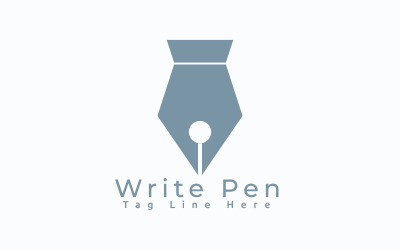 Scrivi il modello di logo della penna