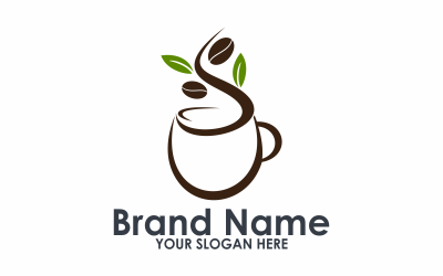 Szablon Logo drzewo kawy