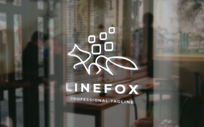 Lijn Fox Logo sjabloon