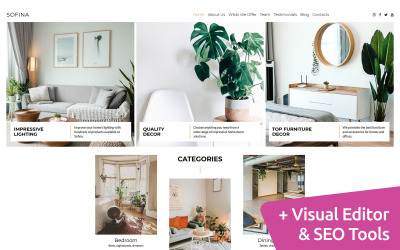 "Sofina - Interior Designer Moto CMS 3 Template" Responsive Moto CMS 3 Template №160443