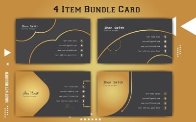4 Business Card Bundle Design Corporate