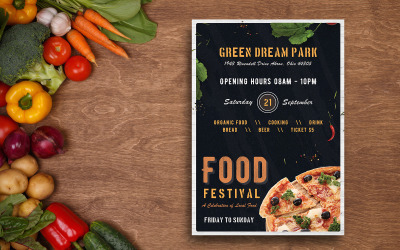 Food Festival Mela Flyer Design - mall för företagsidentitet