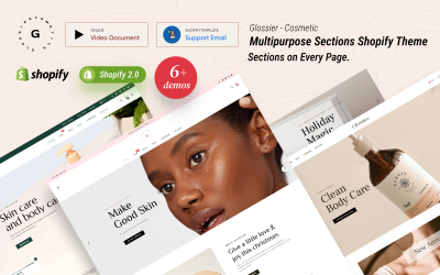 Glossier - Multipurpose Sections Shopify Theme