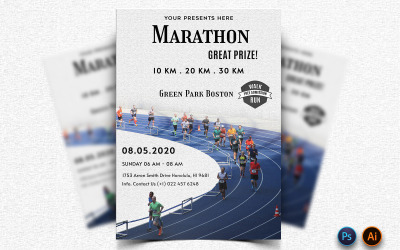 Draggle - Marathon Event Flyer Design - Corporate Identity Template