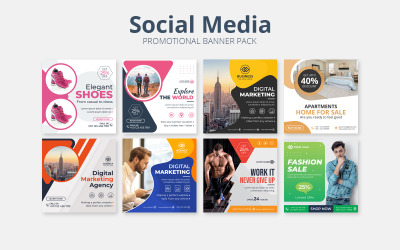8-Instagram-Quote-Promotional-Templates для социальных сетей
